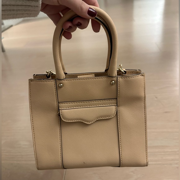 Rebecca Minkoff Leather Top Handle Bag Tan - Picture 1 of 4